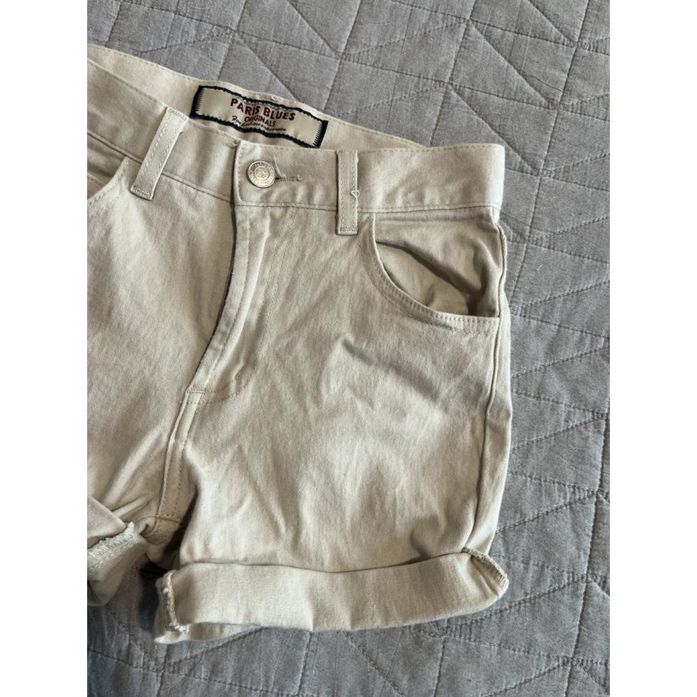 Paris Blues Beige Denim Shorts Womens Juniors Size 1 - Picture 3 of 6